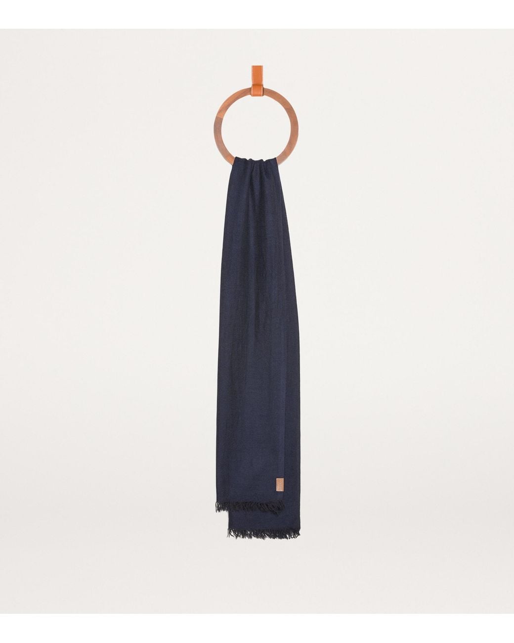 Loewe Blue Cashmere Logo Scarf
