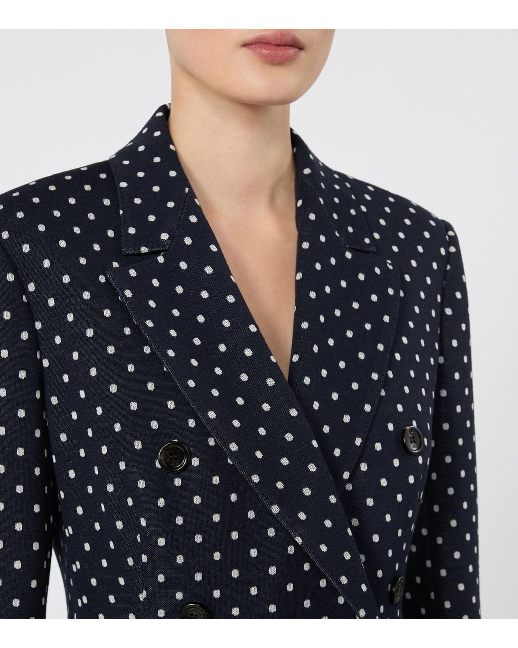 Max Mara Blue Polka Dot Blazer