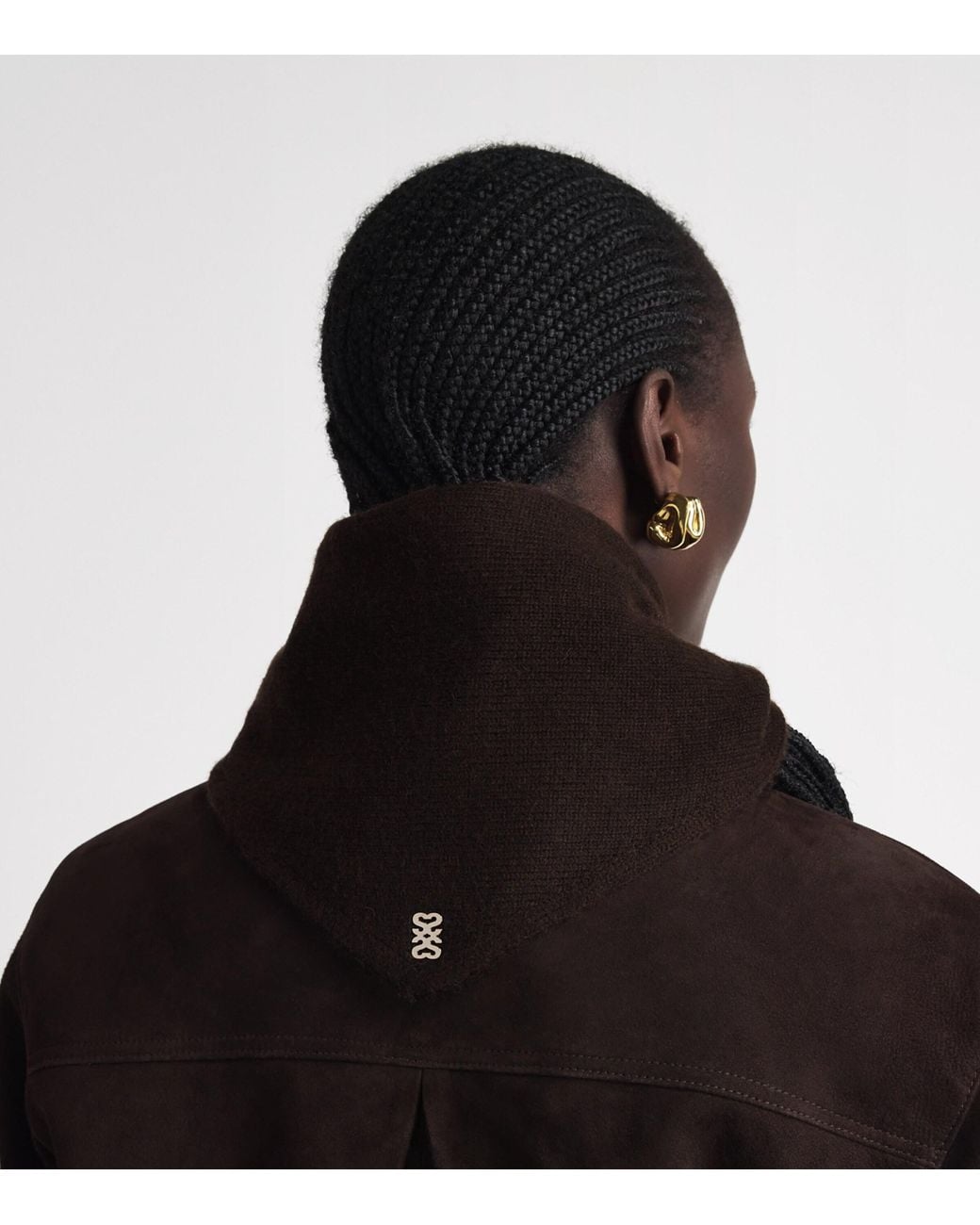Sandro Black Wool-Cashmere Tie Bandana