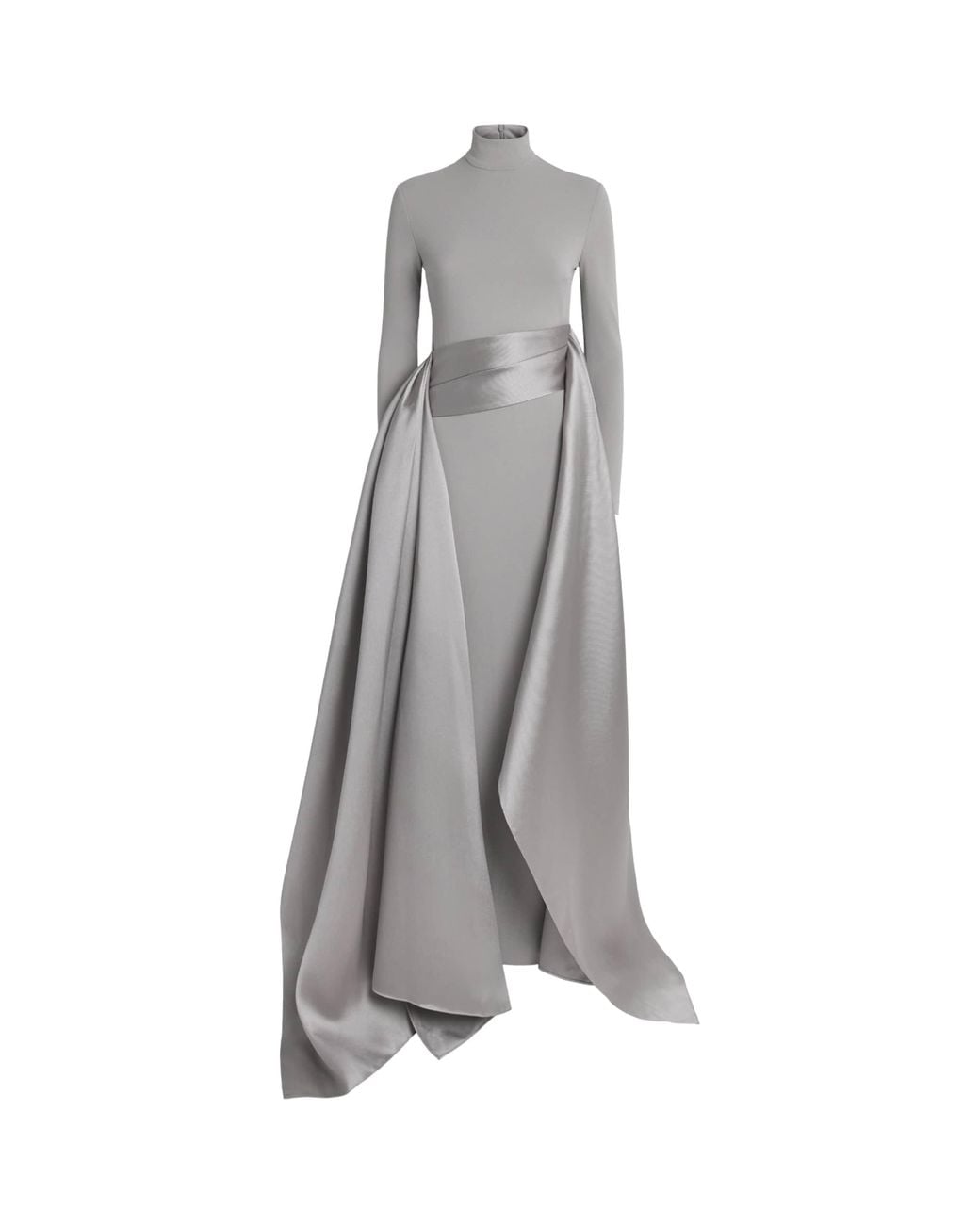 Solace London Gray Satin Olivia Gown