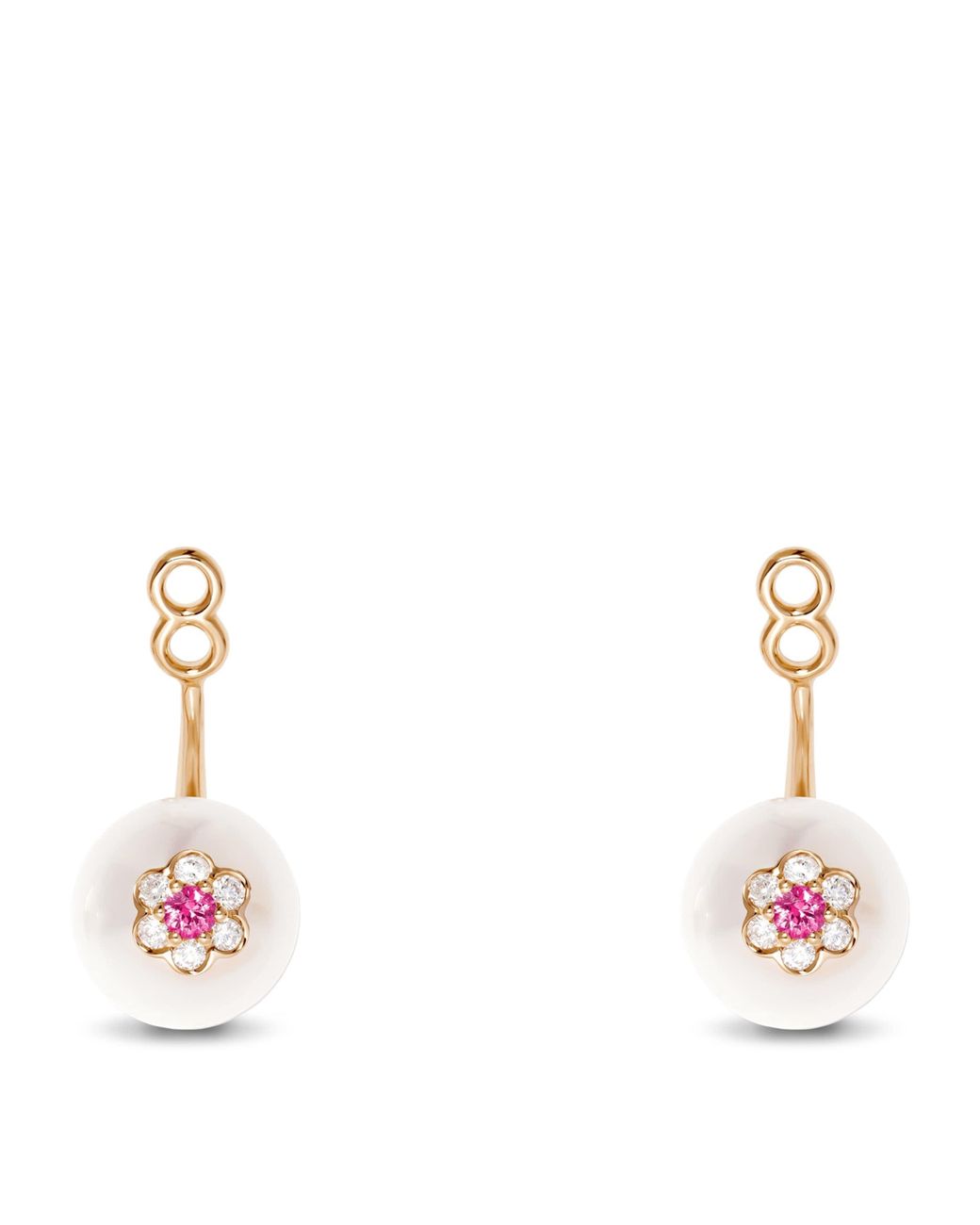 David Morris White Rose, Diamond And Sapphire Berry Ear Jacket