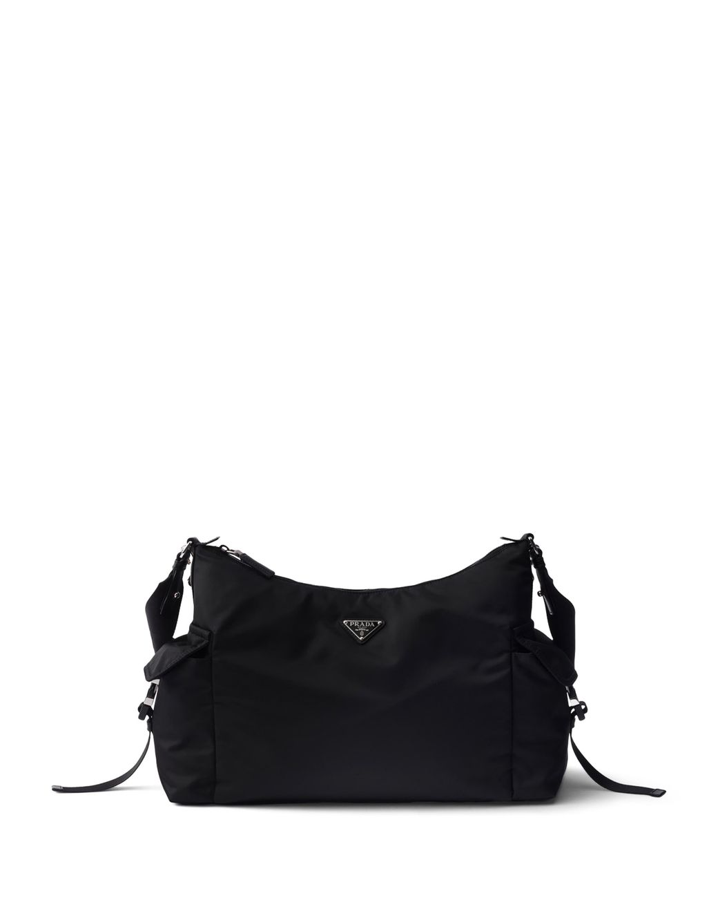 Prada Black Re-Nylon Leather-Trim Explore Messenger Bag for men