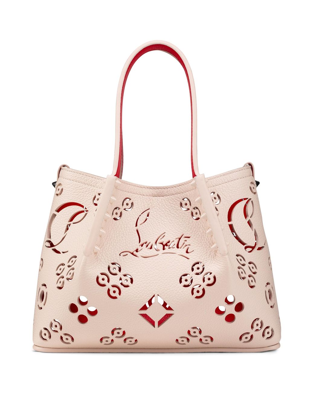 Christian Louboutin Cabarock Mini Perforated Leather Tote Bag in Pink ...