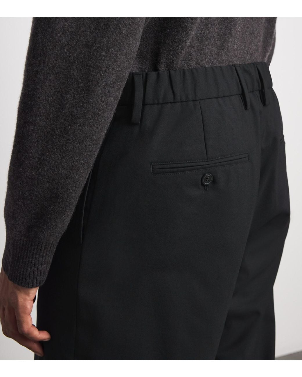 NN07 Black Straight Brendan Trousers for men