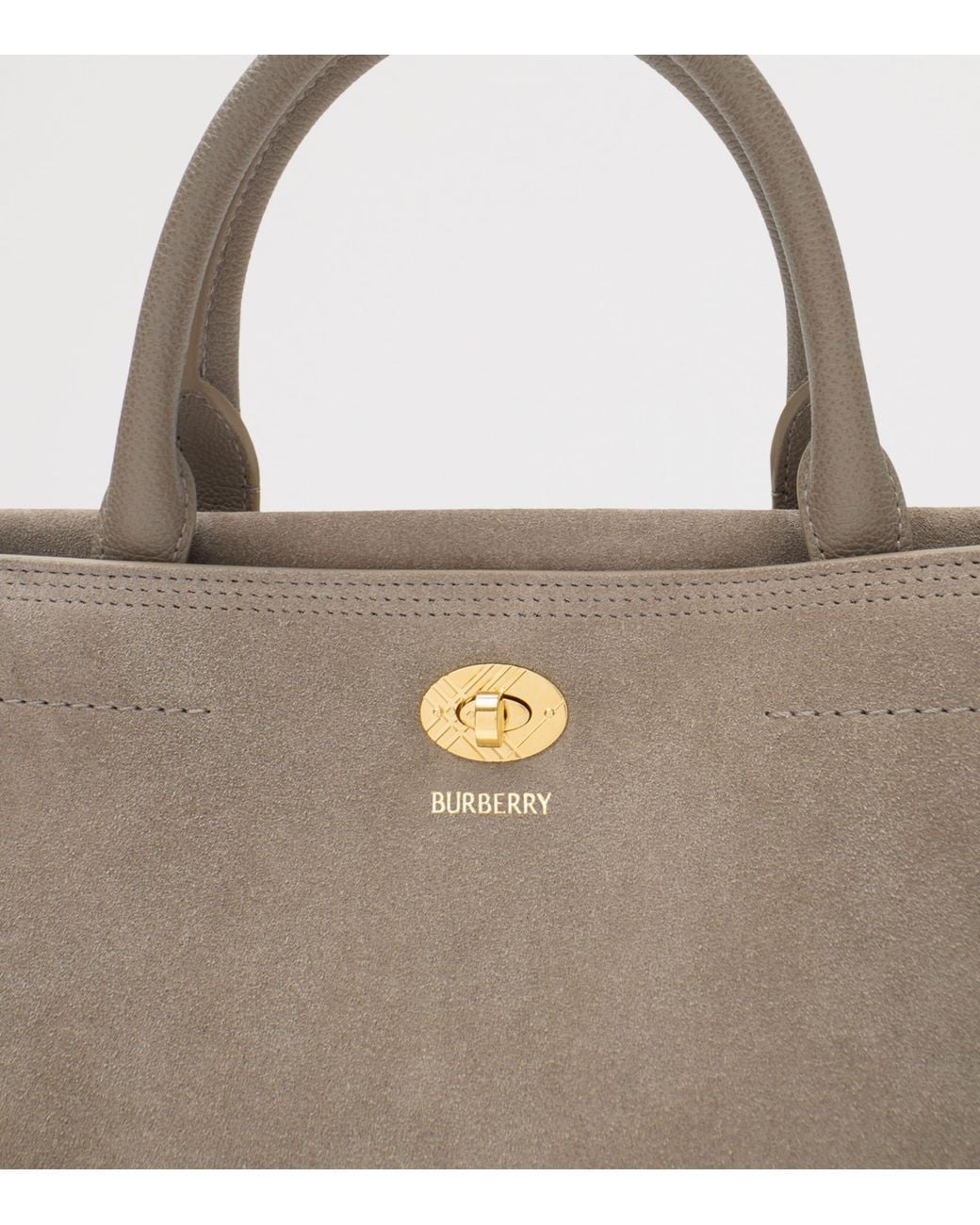 Burberry Brown Medium Suede Cotswolds Tote Bag
