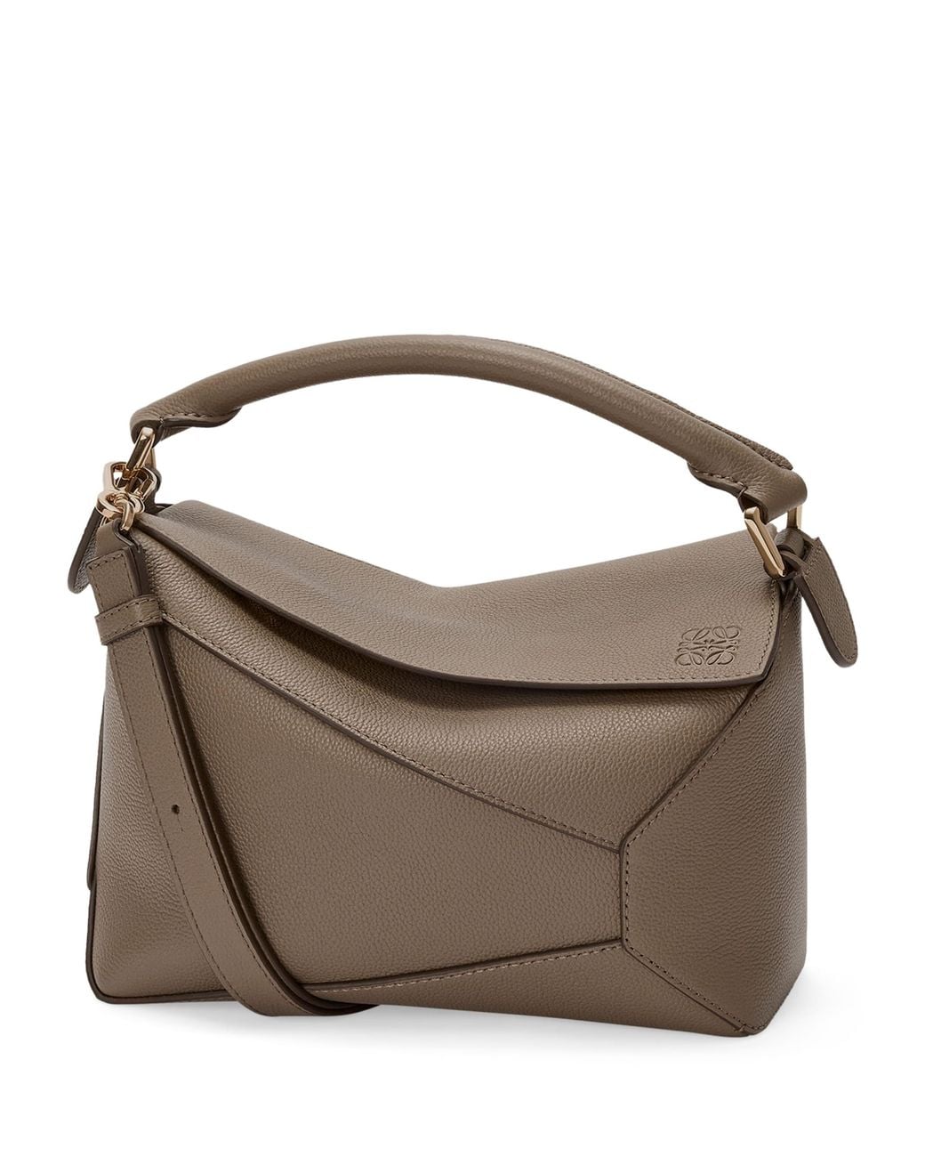 Loewe Metallic Small Leather Puzzle Edge Top-Handle Bag