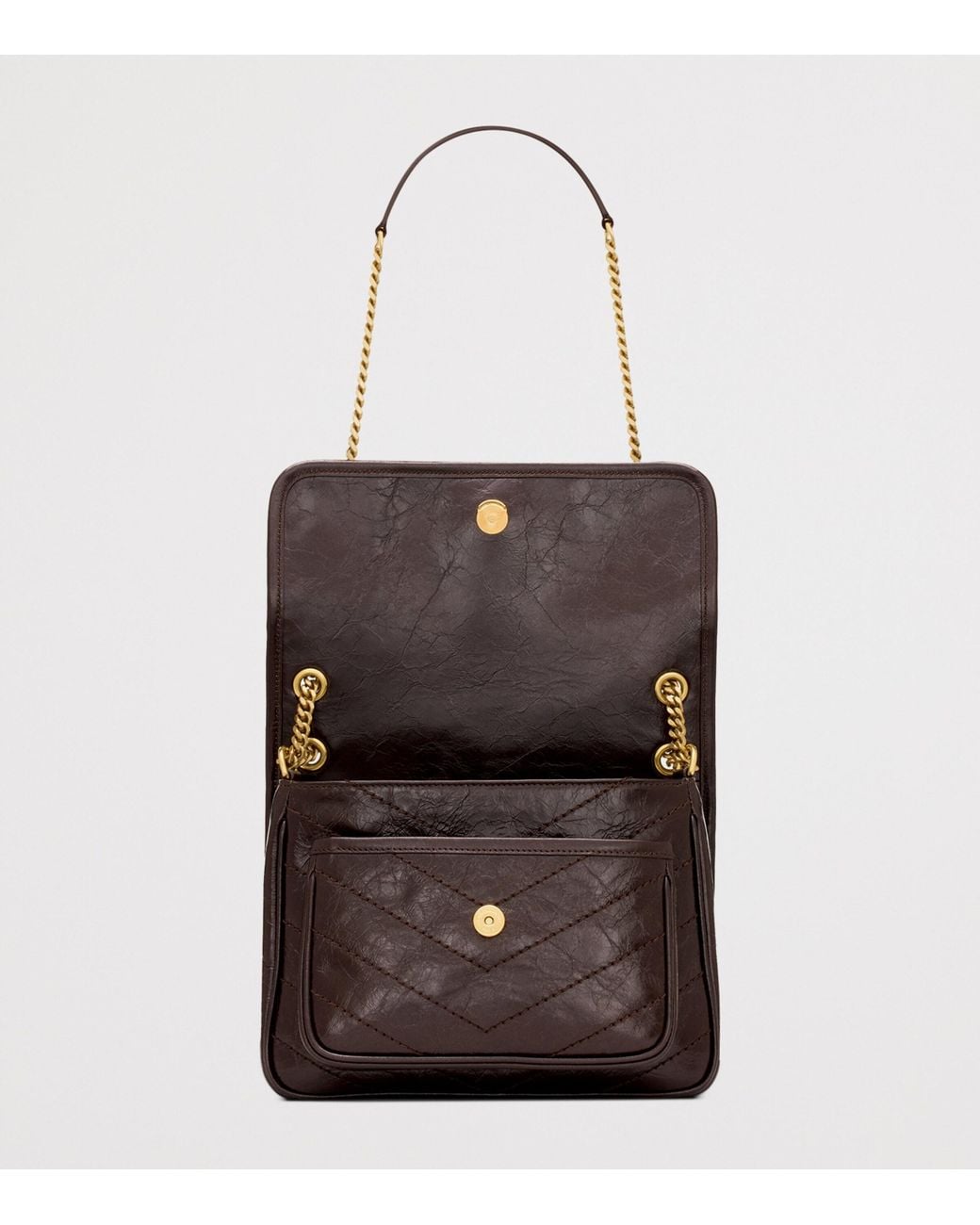 Saint Laurent White Leather Niki Baby Shoulder Bag