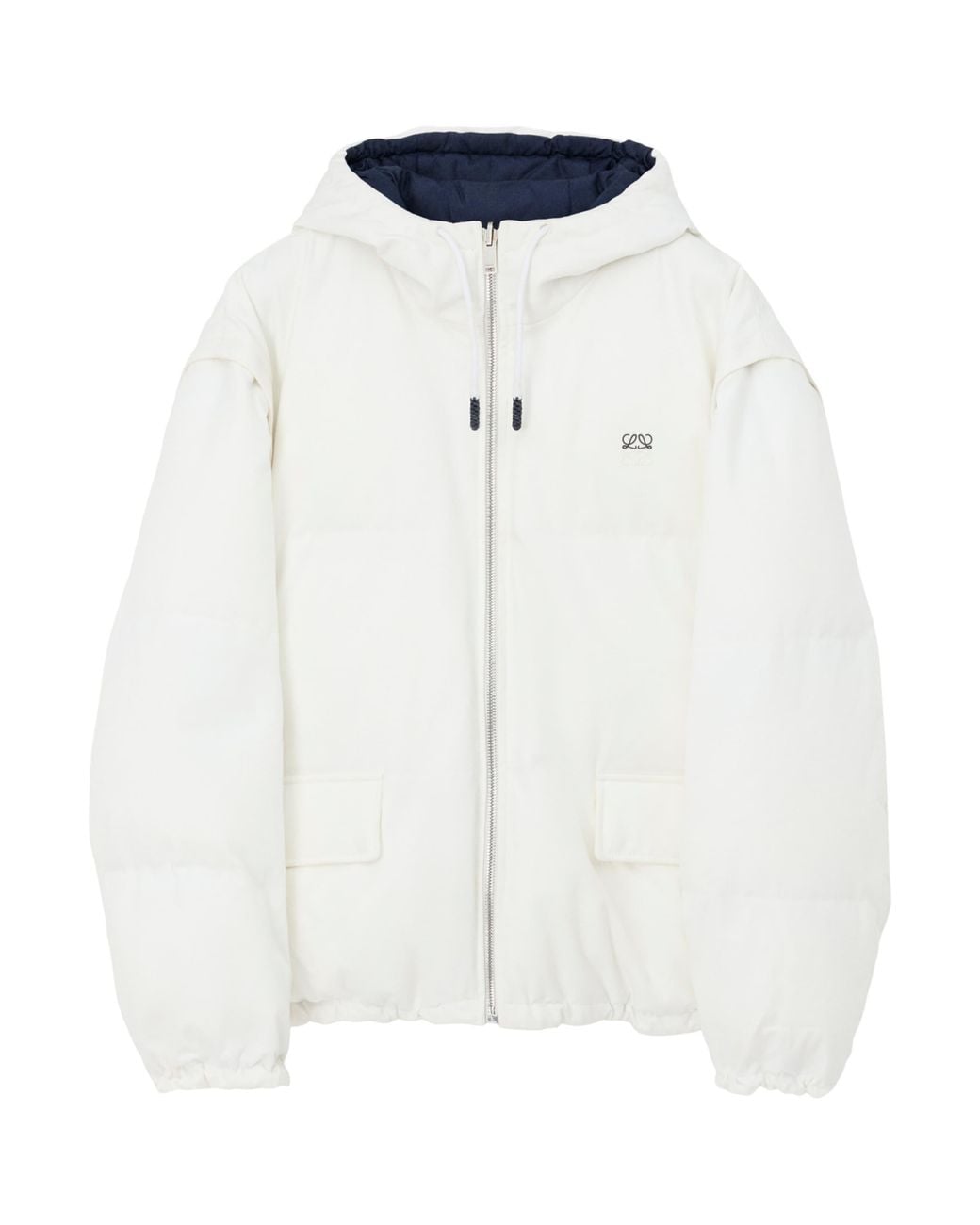 Loewe White Reversible Padded Zip-Up Jacket for men