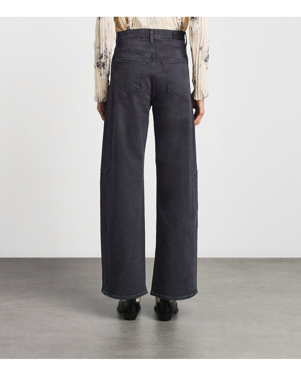 PAIGE Blue Arellia Skimmer Barrel Jeans