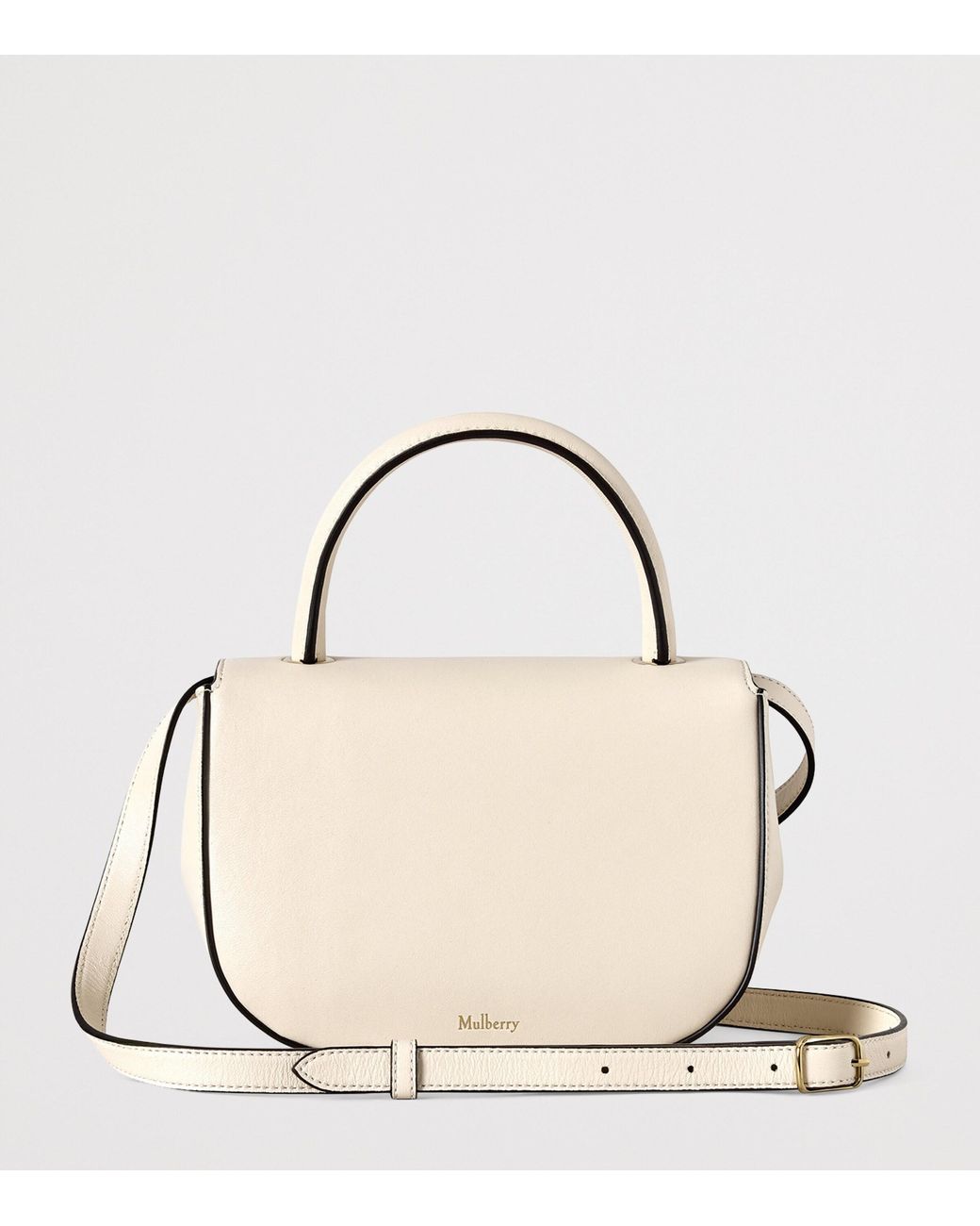 Mulberry Natural Small Leather Amberley Top-Handle Bag