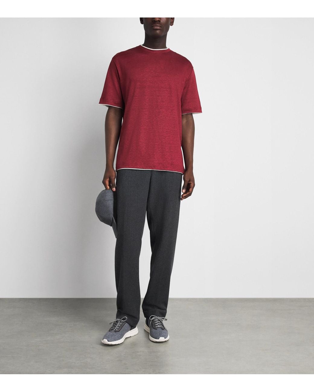 Eleventy Linen Layered T-Shirt for men