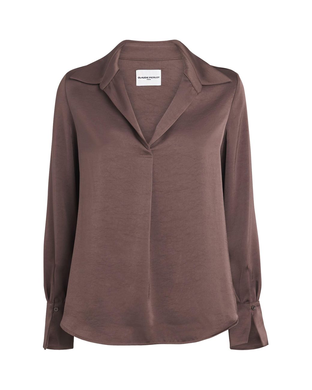 Claudie Pierlot Brown Satin Blouse