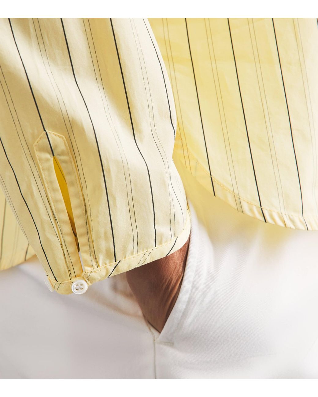 Sandro Natural Stripe Half-Placket Shirt
