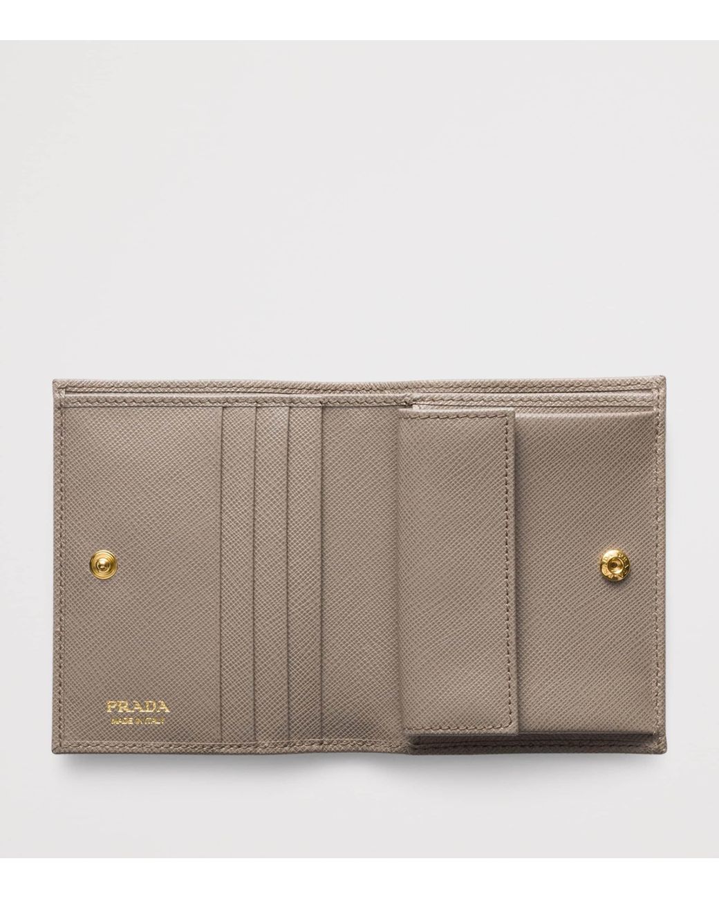 Prada Natural Small Saffiano Leather Wallet