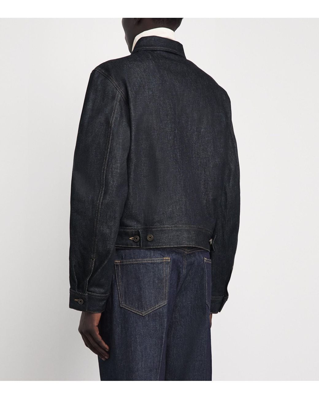 Lemaire Black Trucker Denim Jacket for men