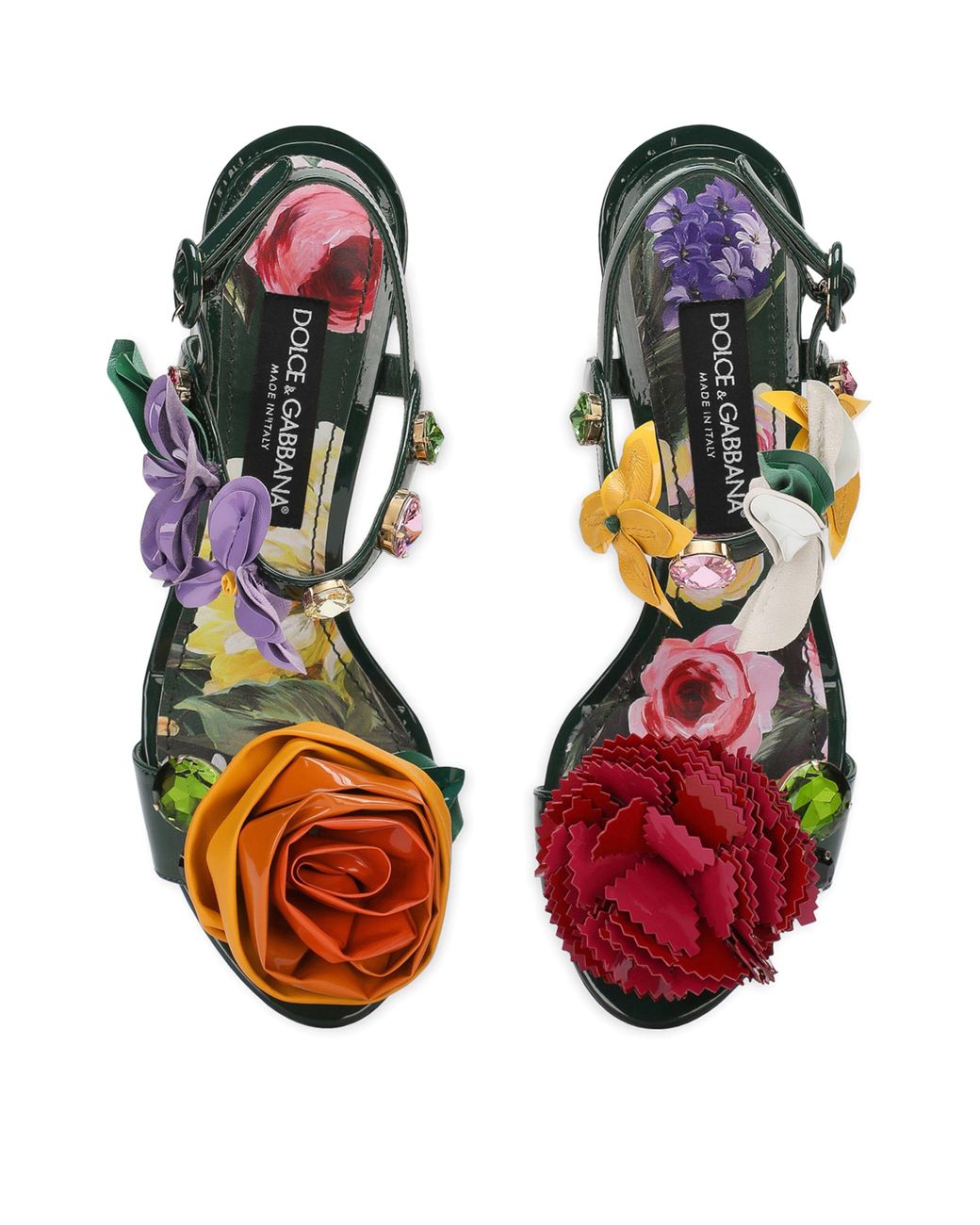 靴 Dolce&Gabbana Flower Motif Sandals dolce-gabbana--Leather-Floral-