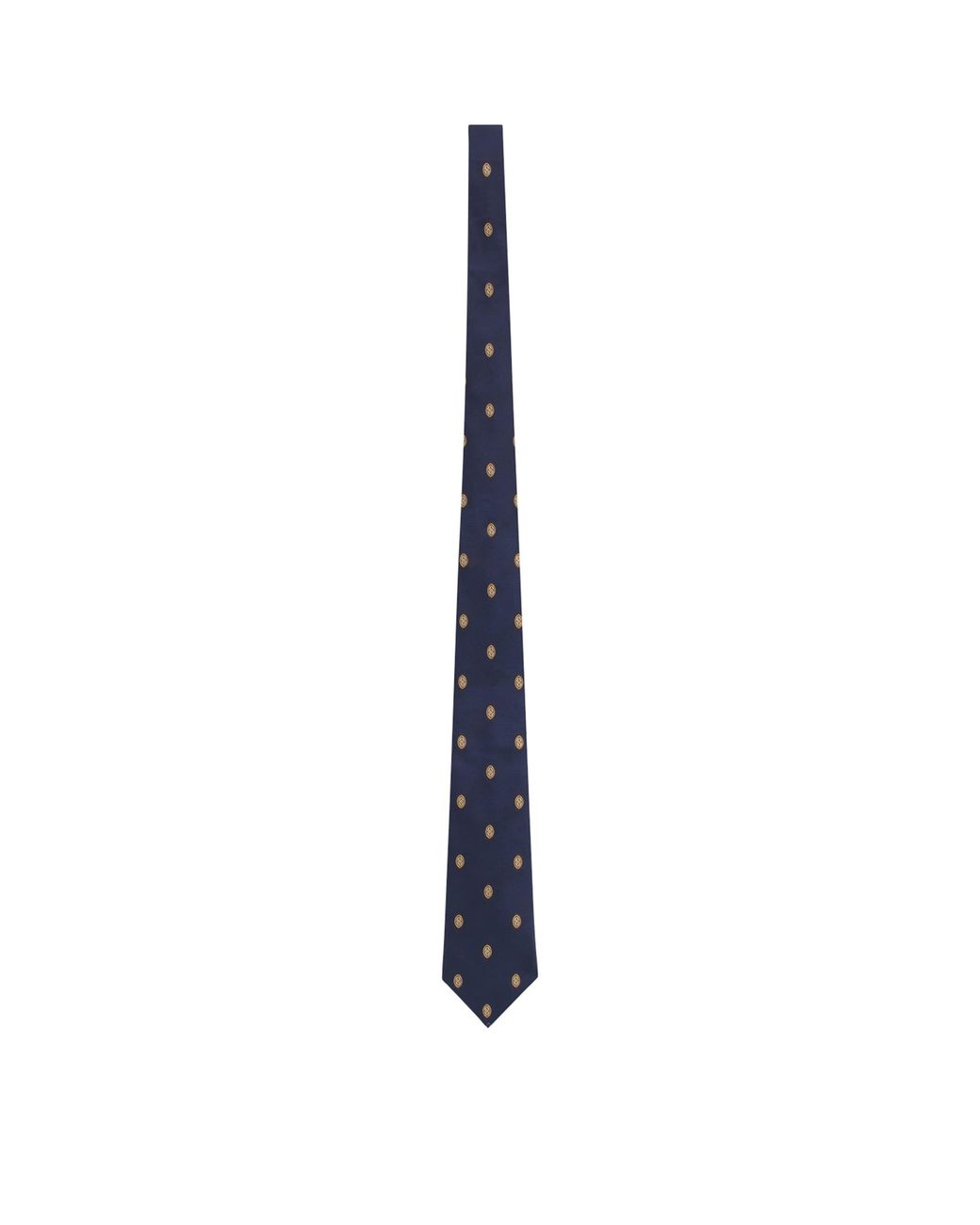 Saint Laurent Blue Silk Jacquard Medallion Tie