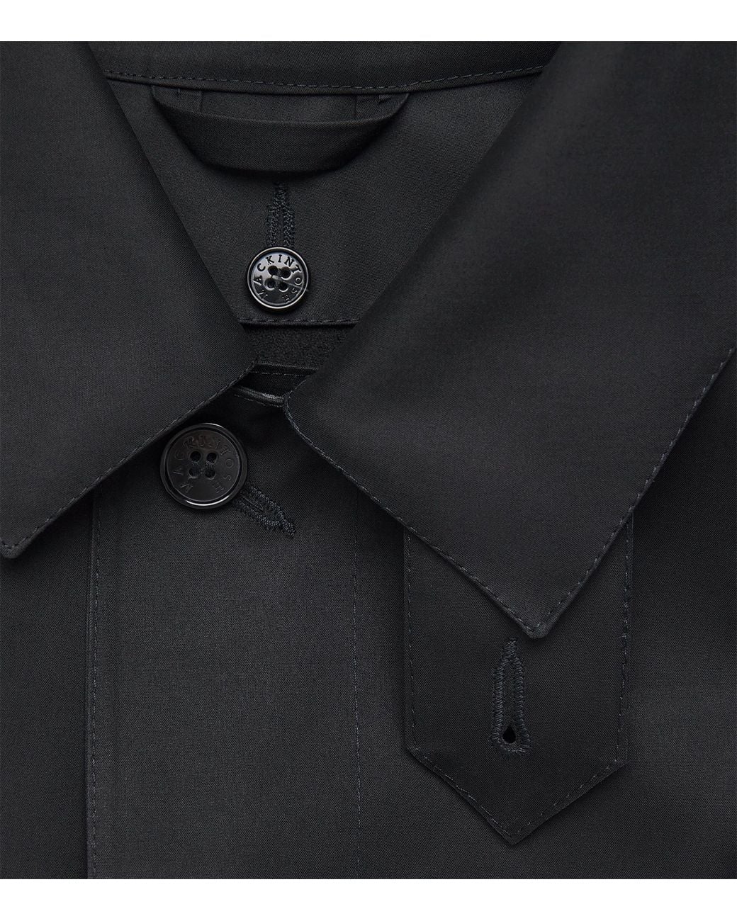 Mackintosh Blue Rubberised Cotton Waterproof Dunoon Overcoat for men