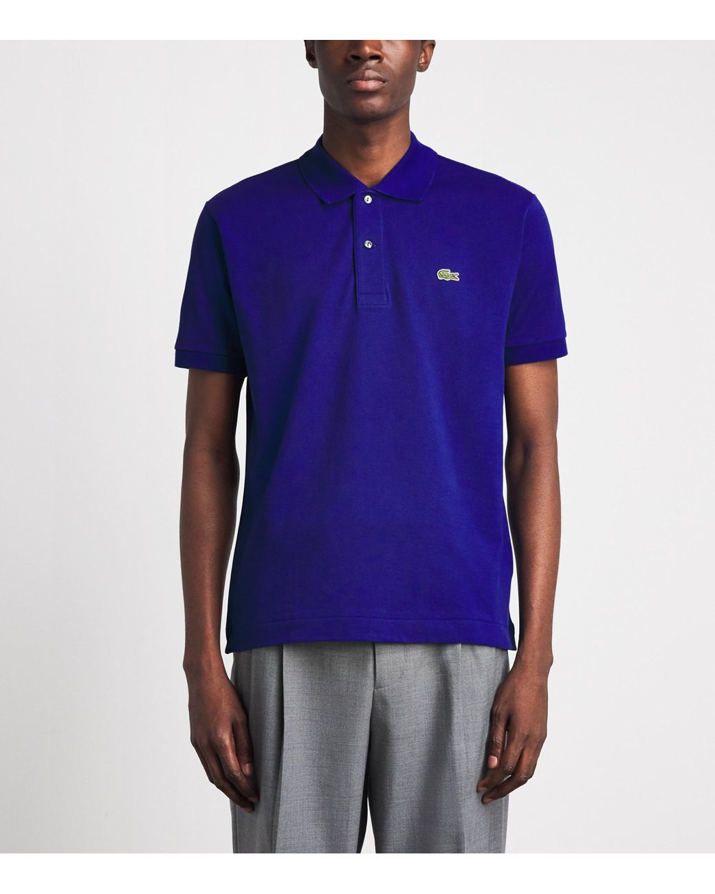 Lacoste Blue Cotton Original Polo Shirt for men