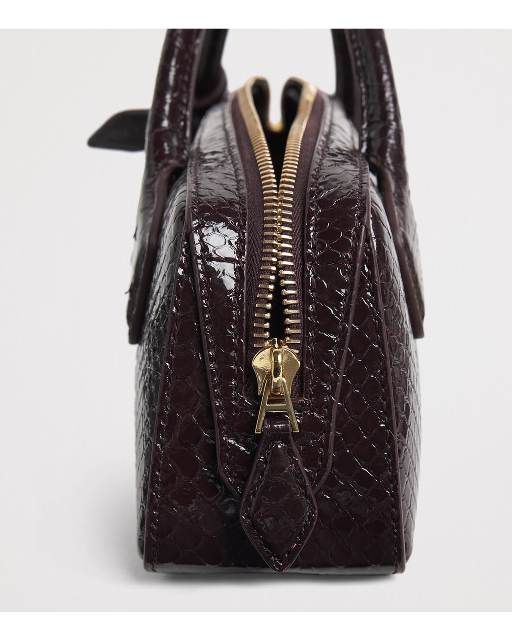 Alaïa Brown Snakeskin Le Teckel Top-Handle Bag