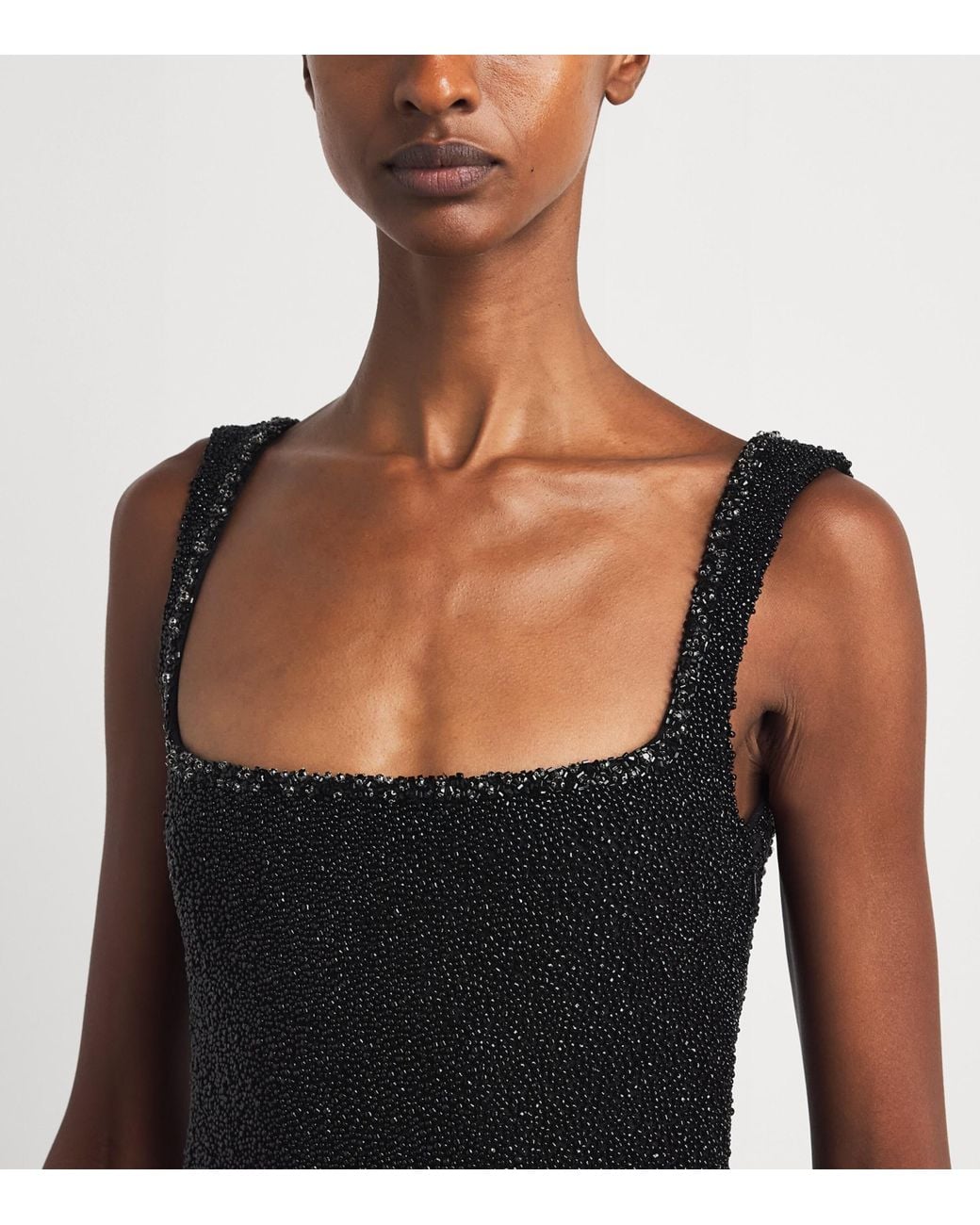 Clio Peppiatt Black Embellished Tokyo Mini Dress