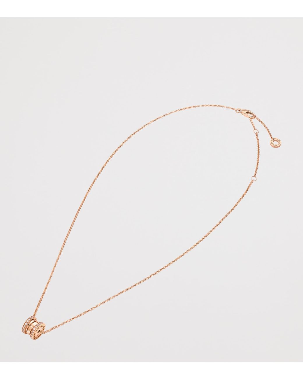 BVLGARI Metallic And Diamond B.Zero1 Pendant Necklace