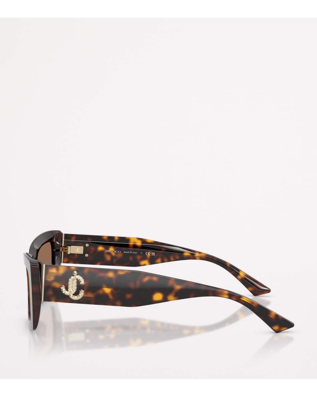 Jimmy Choo Brown Havana Cat Eye Sunglasses