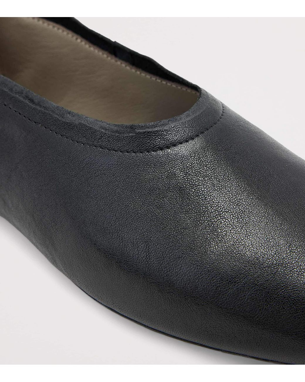 AllSaints Black Leather Hailee Ballet Flats