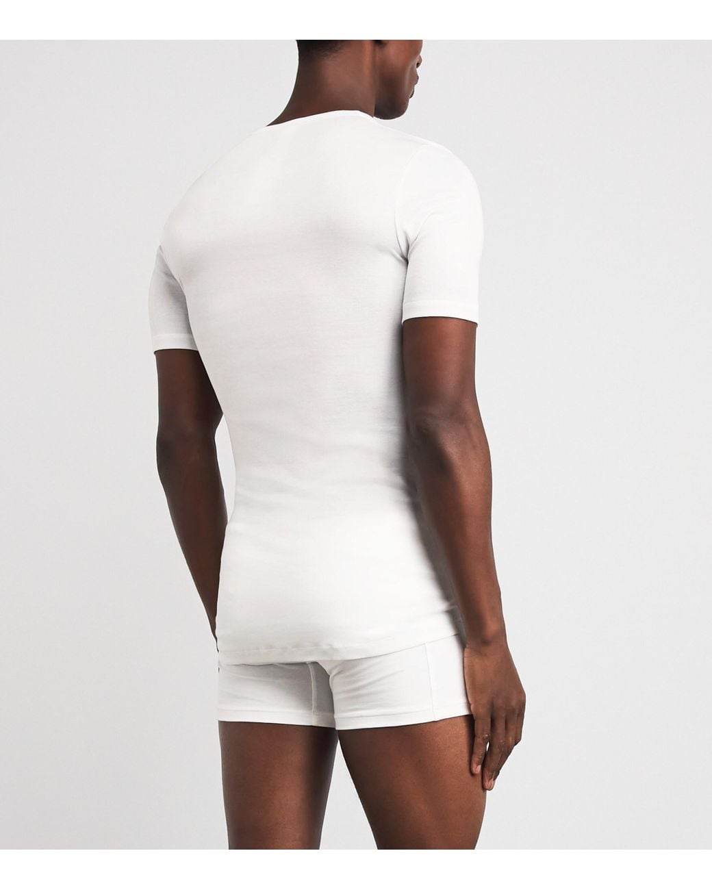 Hanro White Cotton Round-Neck T-Shirt for men
