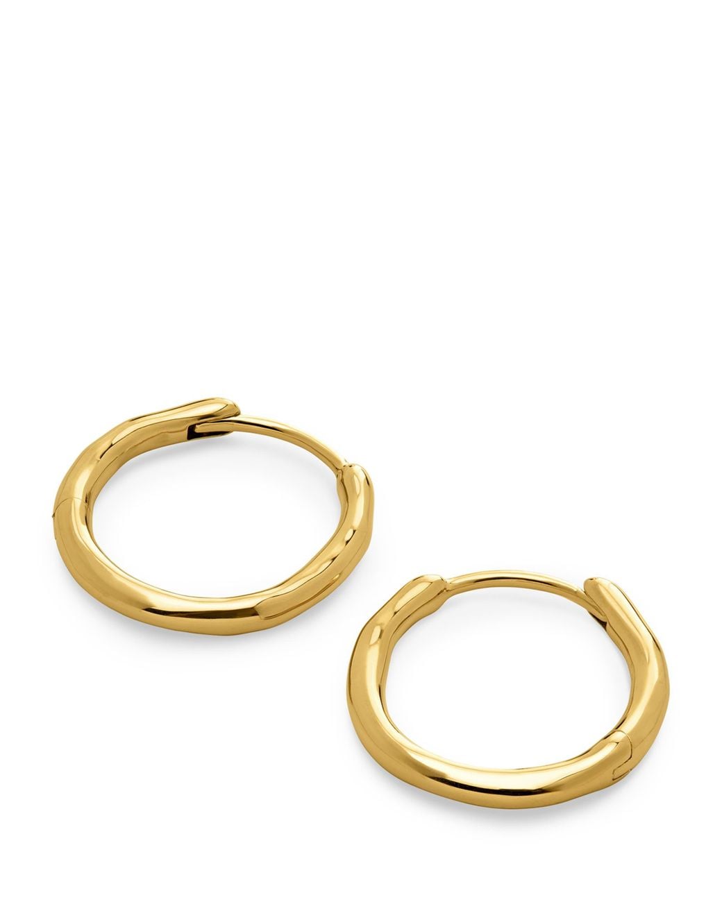 Monica Vinader Metallic Small Vermeil Mv Siren Hoop Earrings