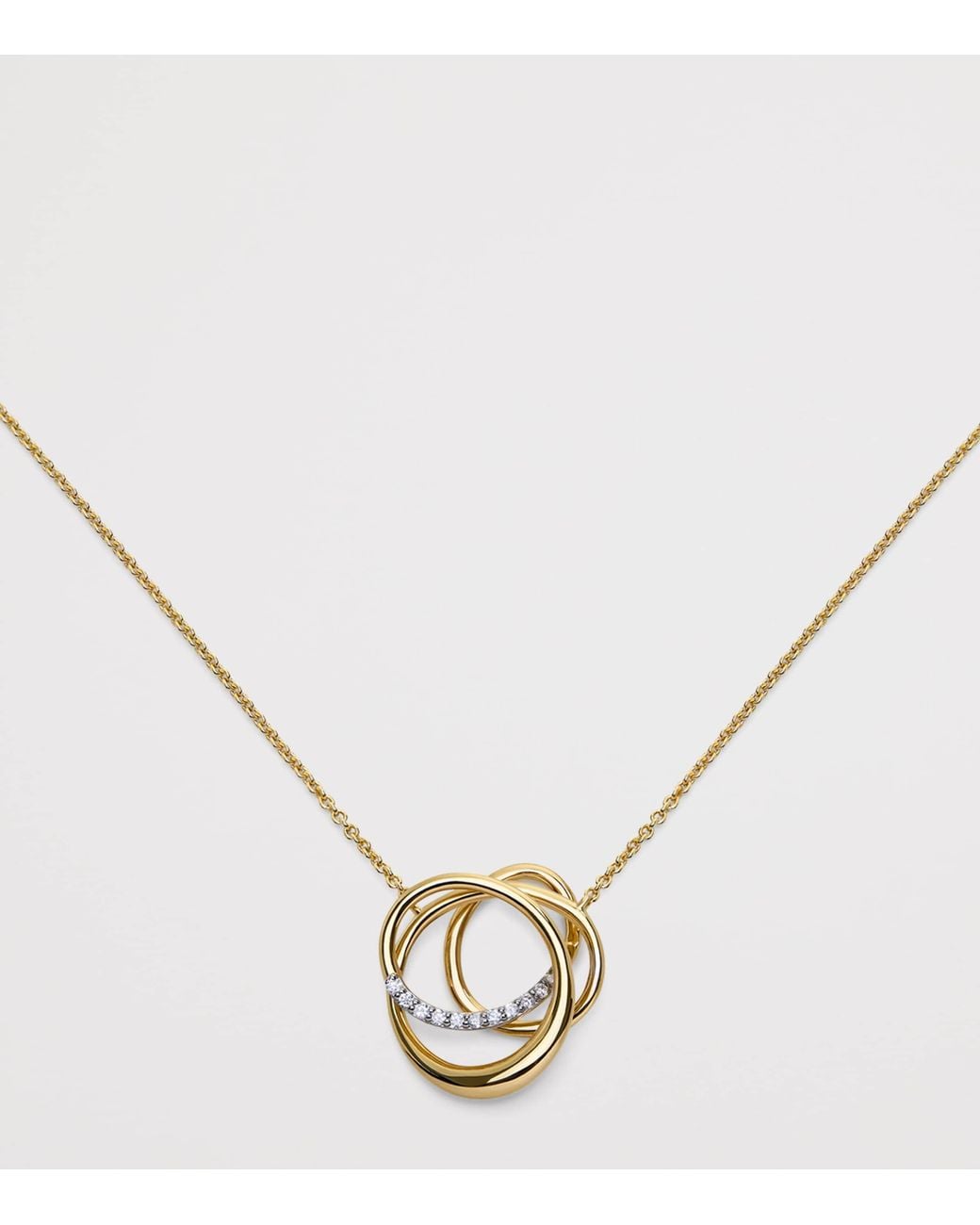 Monica Vinader Metallic Vermeil And Diamond Nura Wrap Necklace
