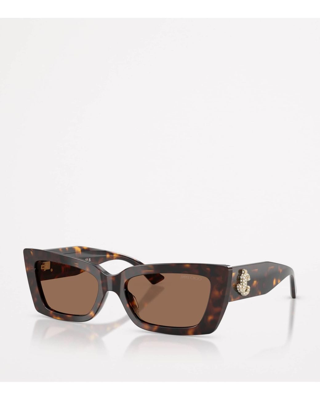 Jimmy Choo Brown Havana Cat Eye Sunglasses