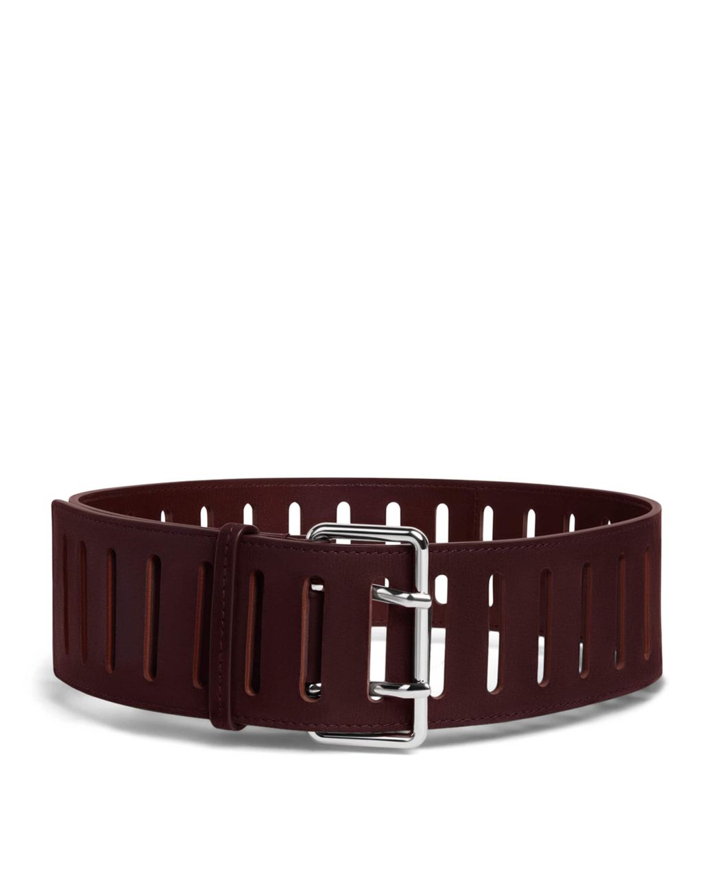 Alaïa Brown Leather Rectangular Buckle Belt