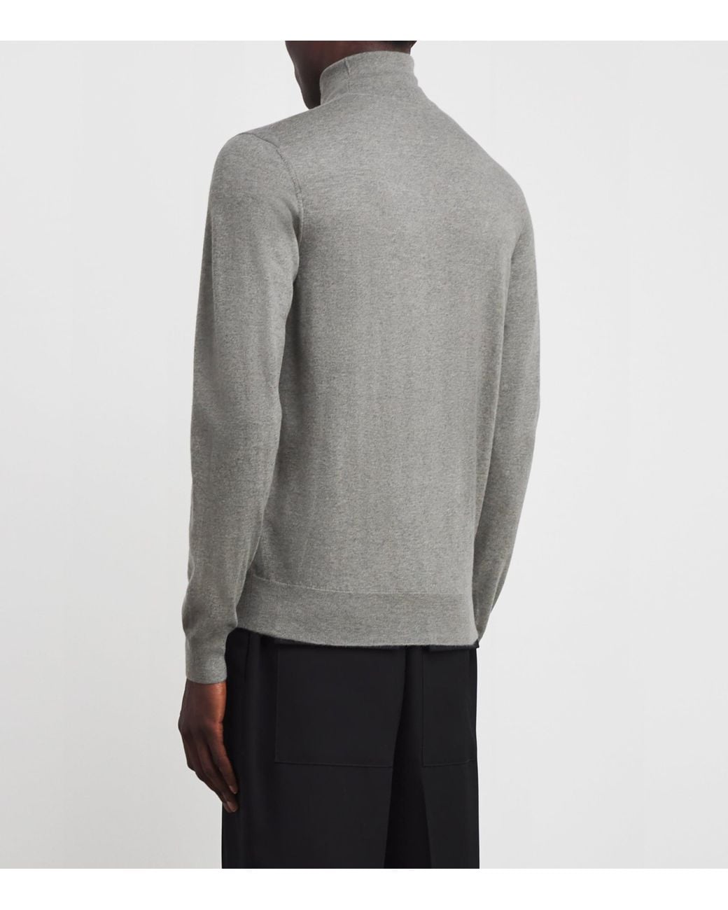 Ralph Lauren Gray Cashmere Roll-Neck Sweater for men