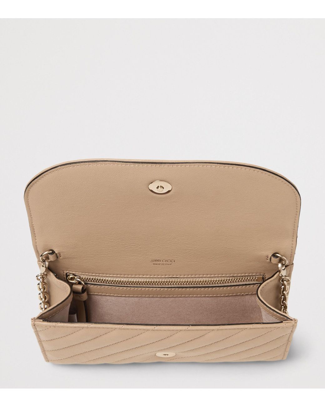 Jimmy Choo Natural Curve Leather Chain Wallet