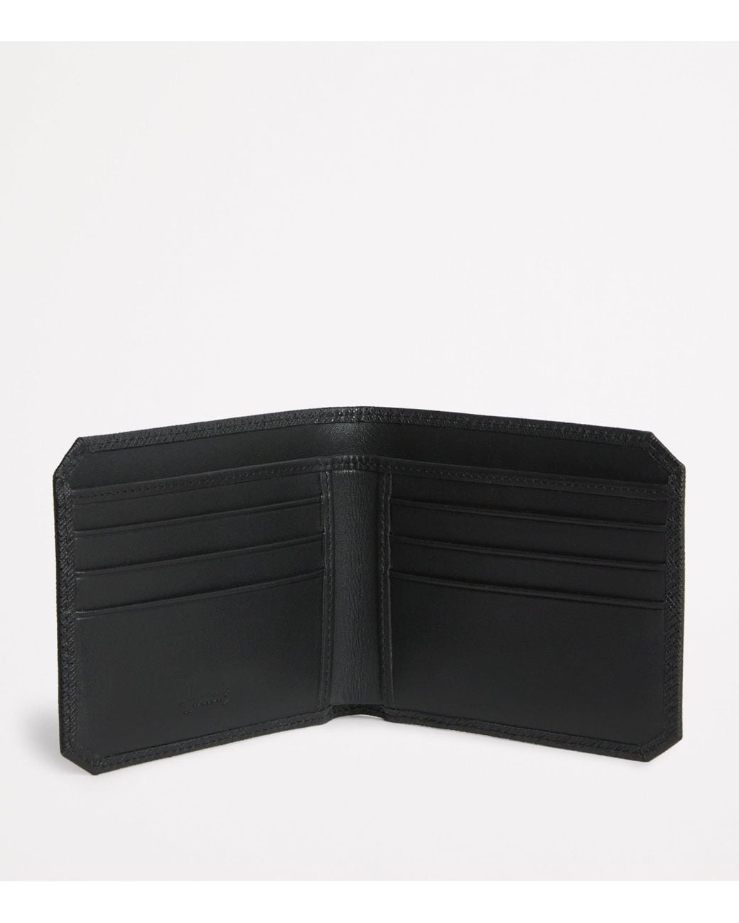 Harrods Black Saffiano Leather Bifold Wallet for men