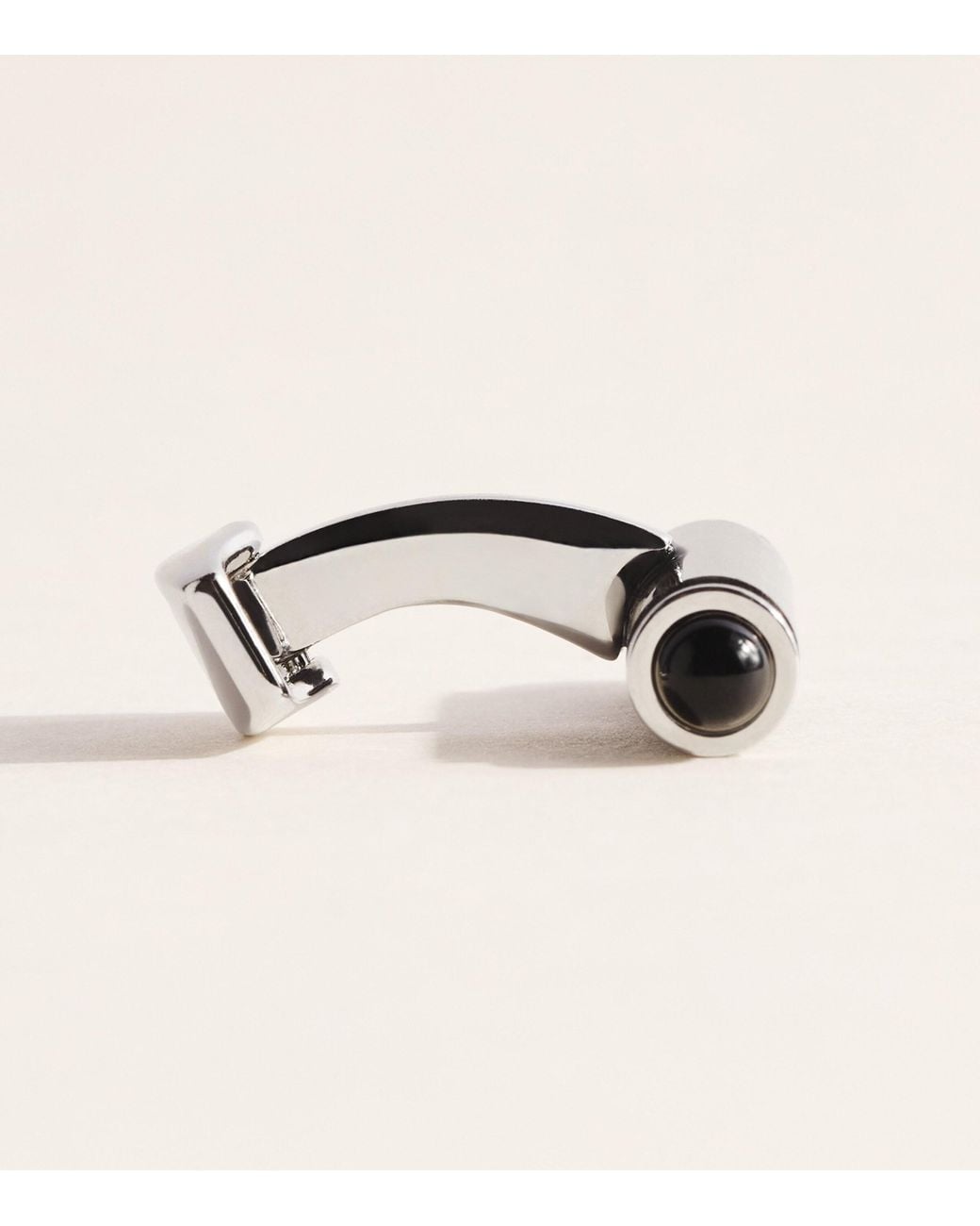 Tateossian Natural Palladium-Plated Carbon Cylinder Cufflinks for men