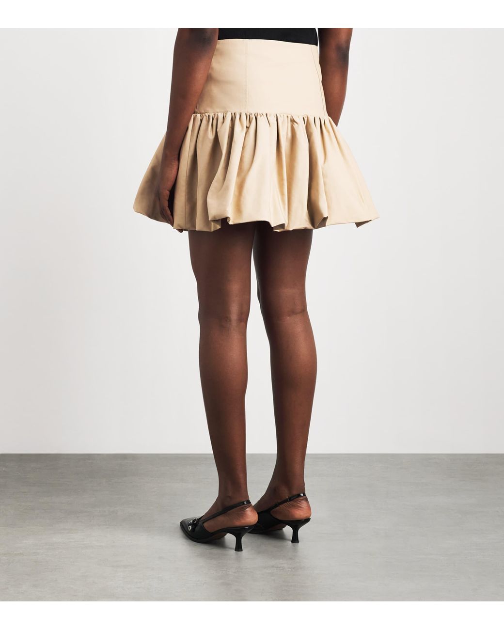 Ganni Natural Organic Cotton Bubble Mini Skirt