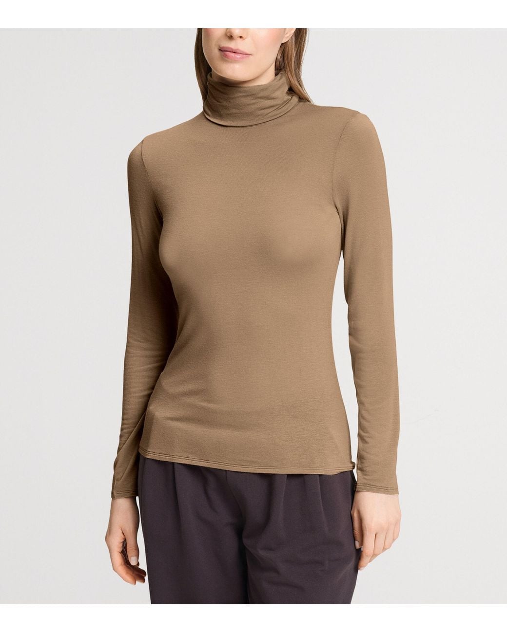 Hanro Natural Ultralight Wool High-Neck Top