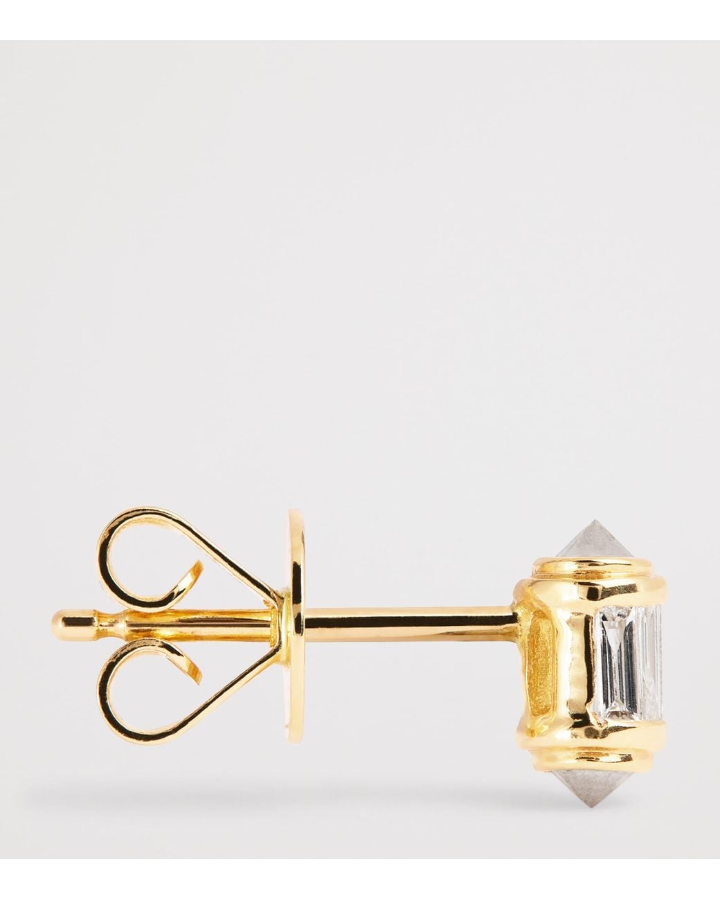 SHAY Metallic And Diamond Ripple Stud Earrings