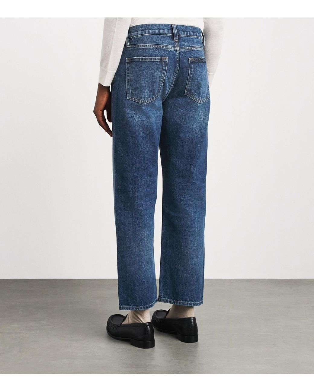 FRAME Blue The Hang Straight Jeans