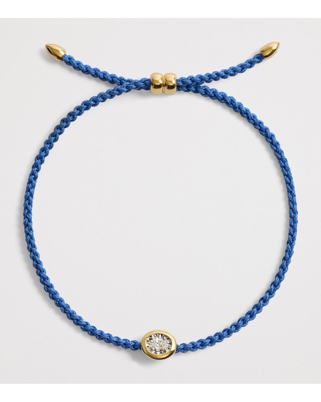Monica Vinader Blue Vermeil And Diamond Cord Bracelet