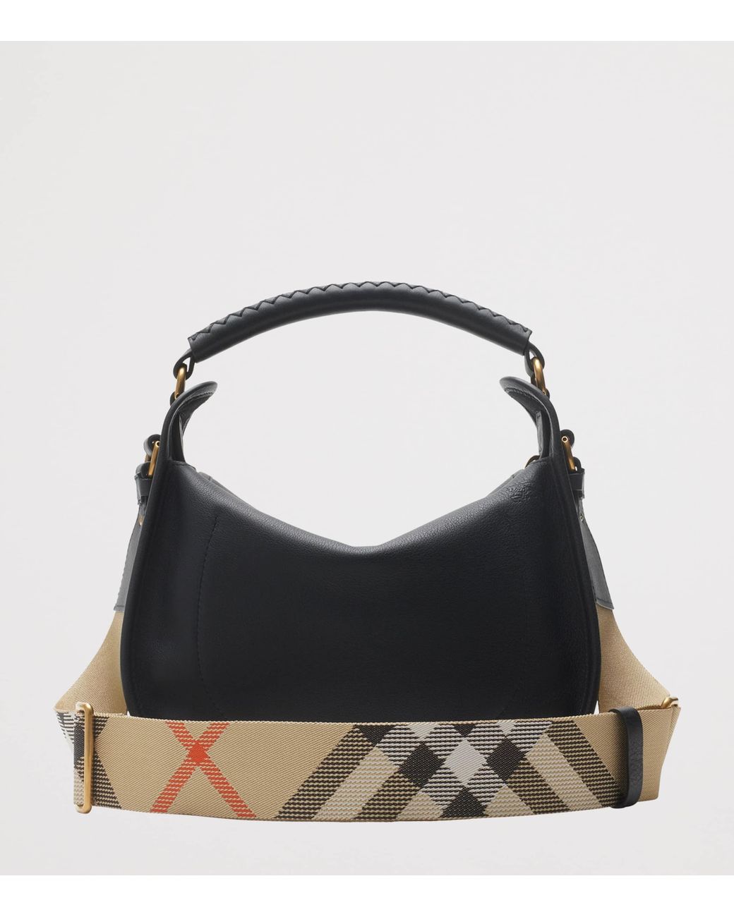 Burberry Black Small Calf Leather B Clip Messenger Bag