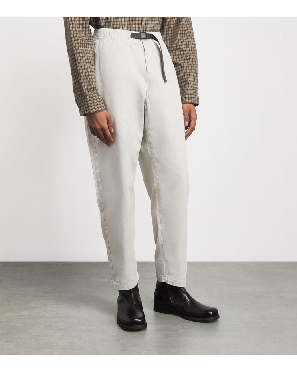 Polo Ralph Lauren Gray Woven Belted Trousers for men