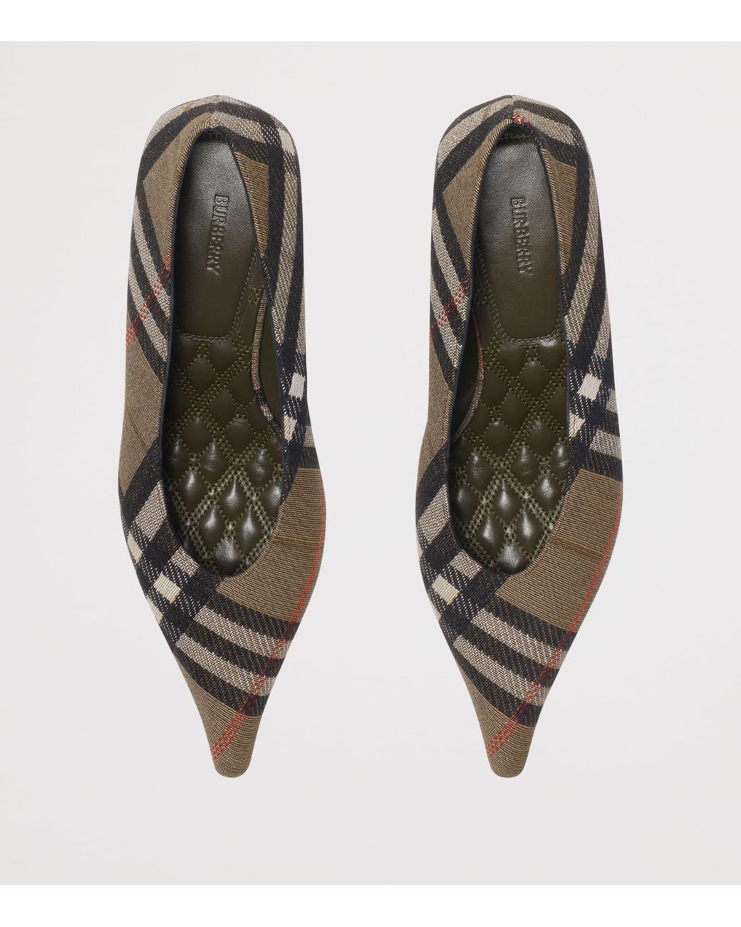 Burberry Brown Check Cameo Pumps 55
