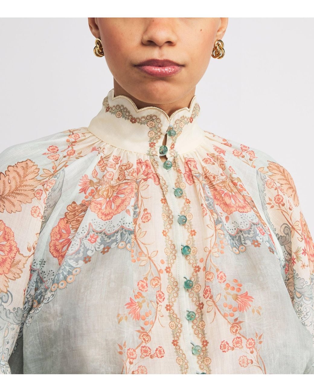 Zimmermann White Floral Daylight Blouse