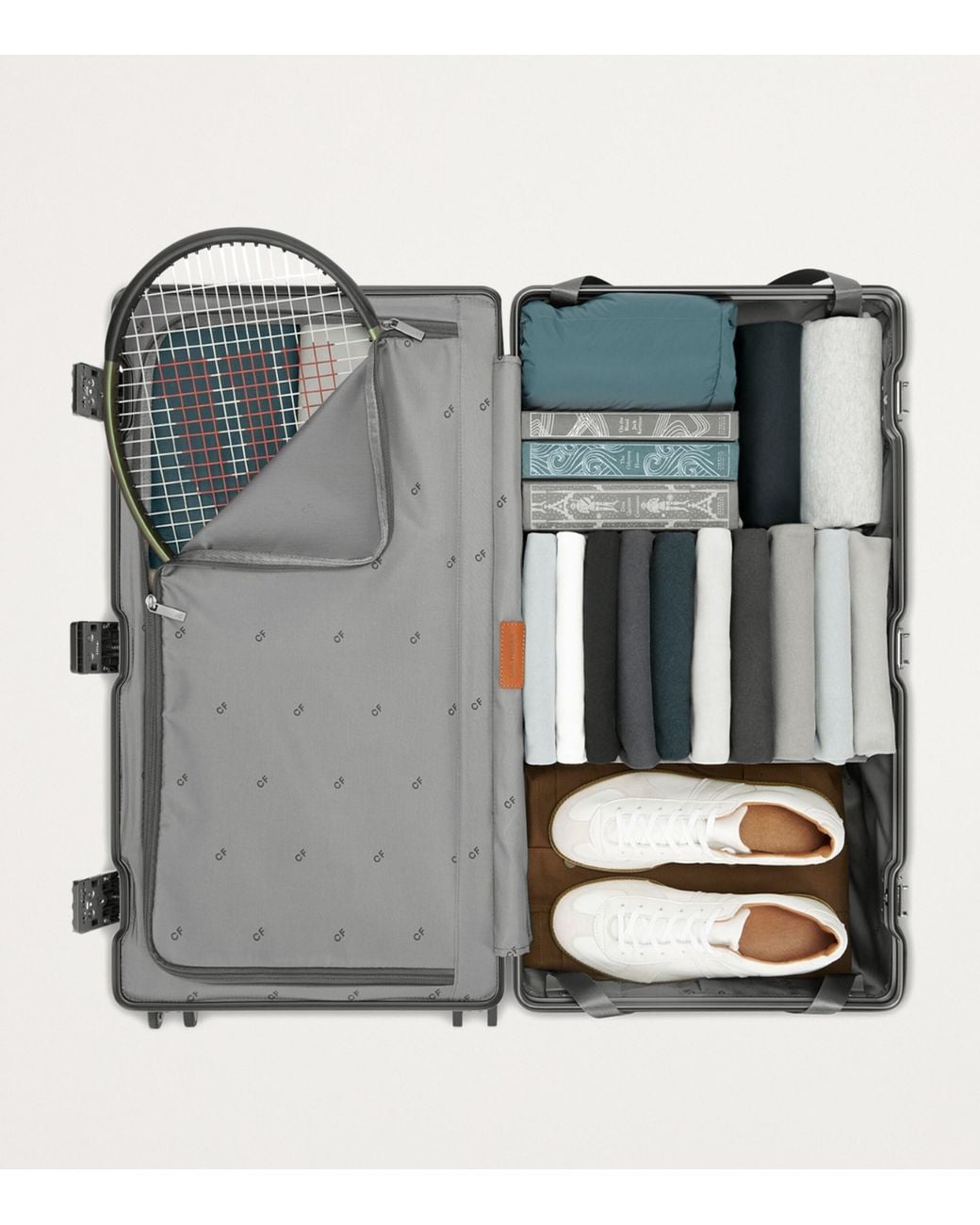 Carl Friedrik Gray Trunk Spinner Check-In Suitcase