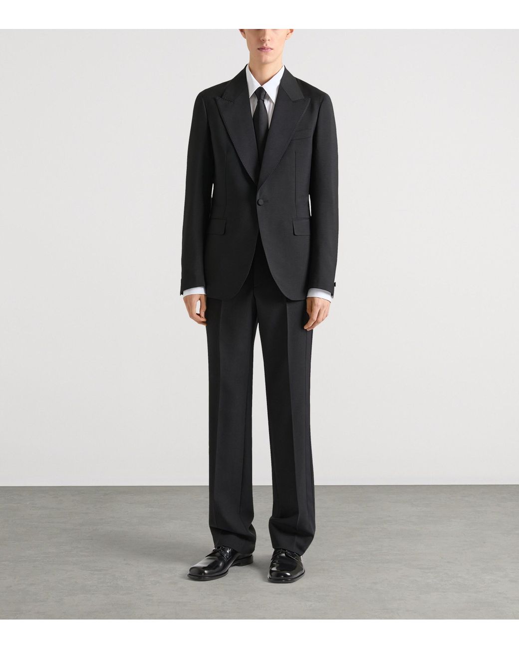 Givenchy Black Wool-Mohair Tailored Trousers for men