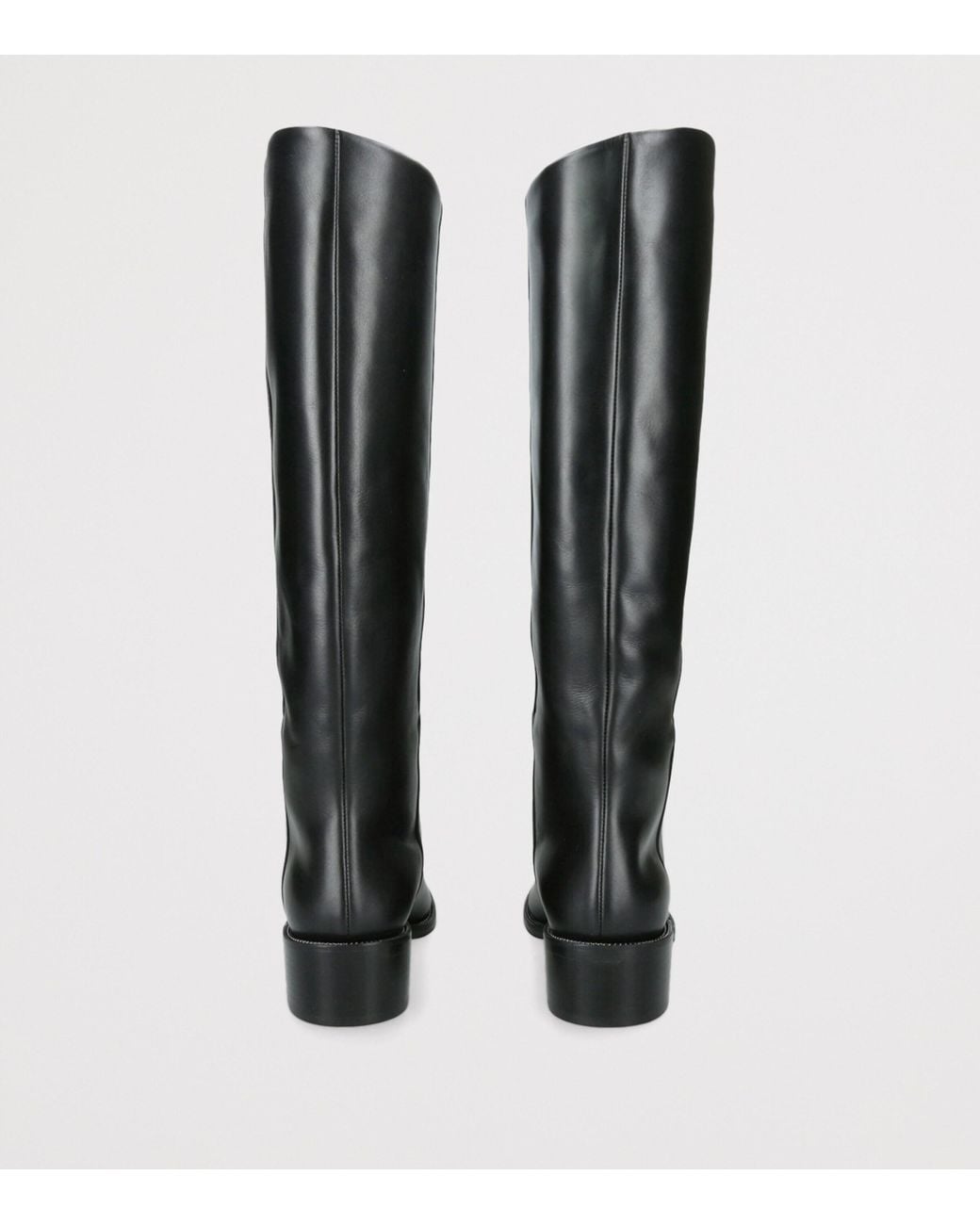 Aquazzura Black Leather Sellier Boots