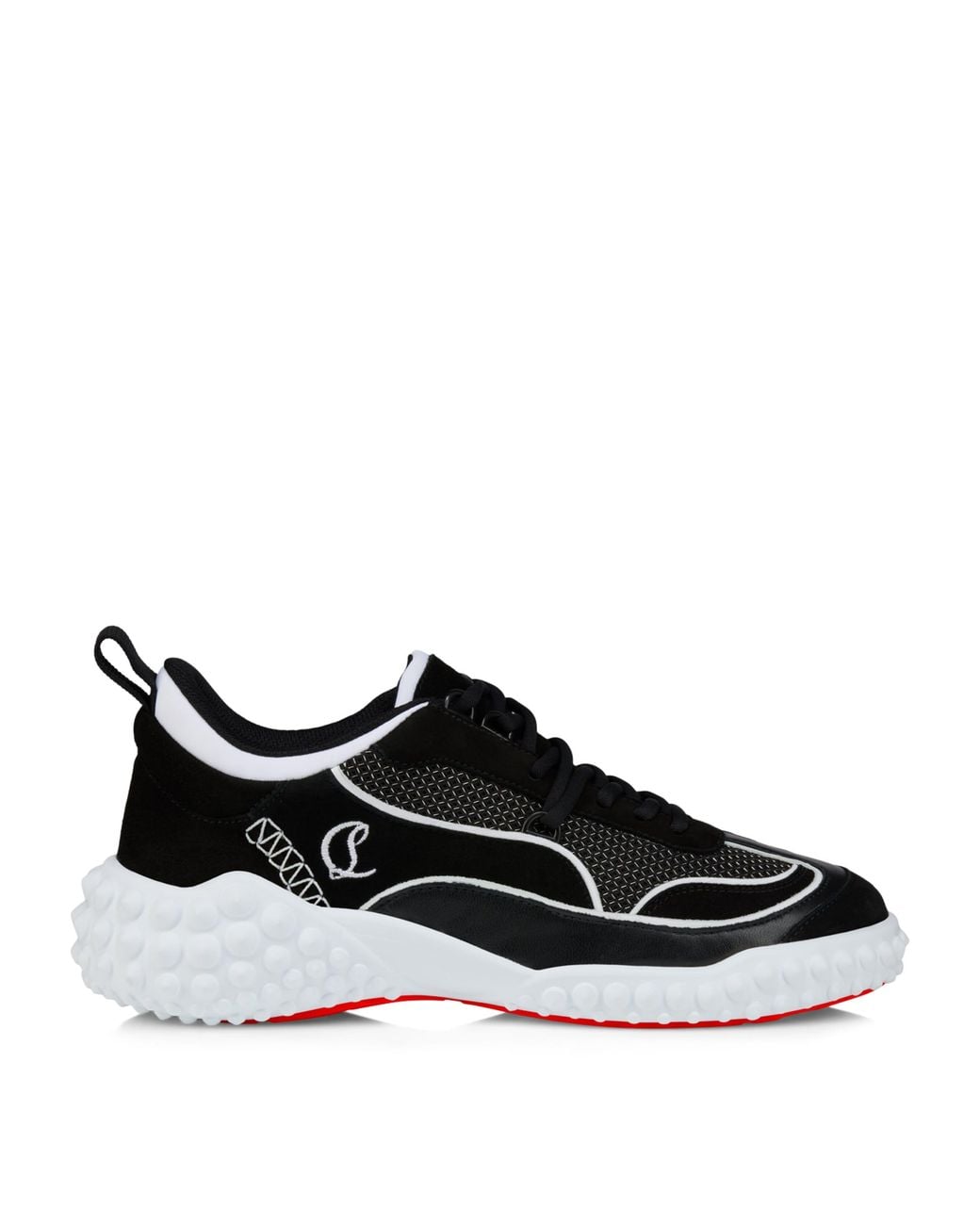 Christian Louboutin Black Mara Mesh Trainers